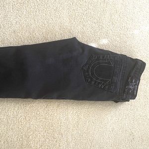 Smoky black skinny True Religion Jeans. Size 27